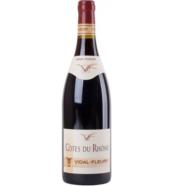 Вино Vidal Fleury Cotes du Rhone Rouge, красное, сухое, 14%, 0,75 л - фото 1