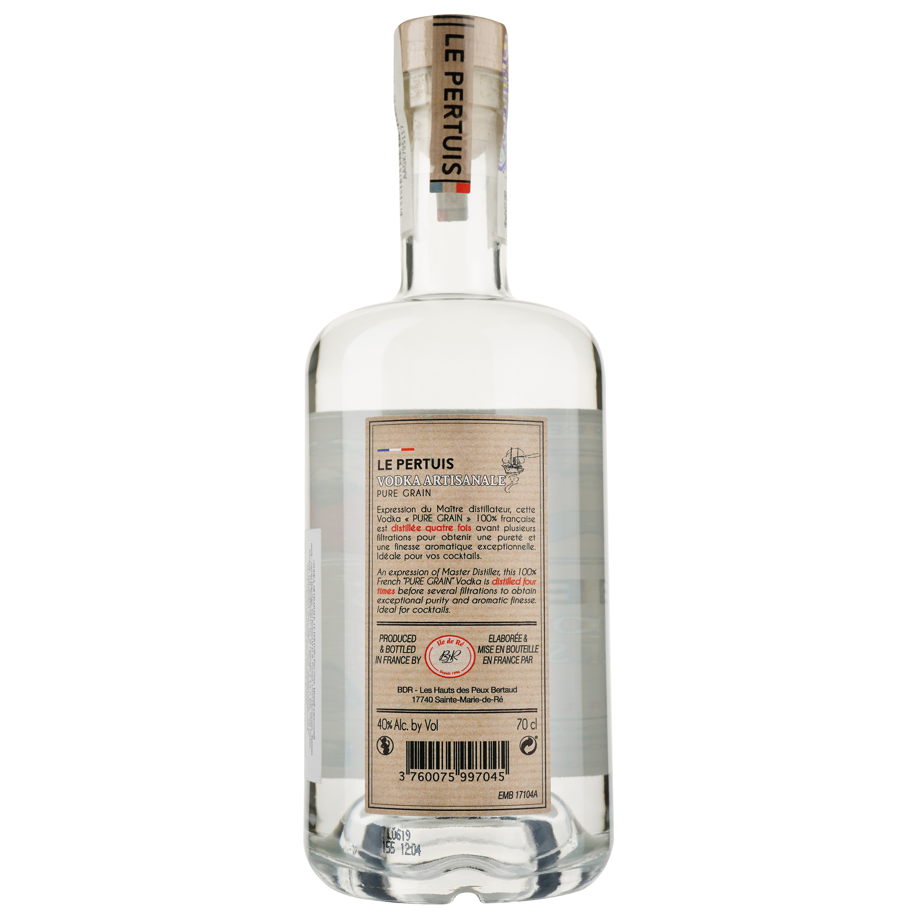 Водка Le Pertuis Vodka Artisanale, 40%, 0,7 л - фото 2