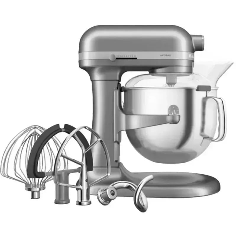 Планетарний міксер KitchenAid Artisan з підйомною чашею 6.6 л сріблястий (5KSM70SHXECU) - фото 5