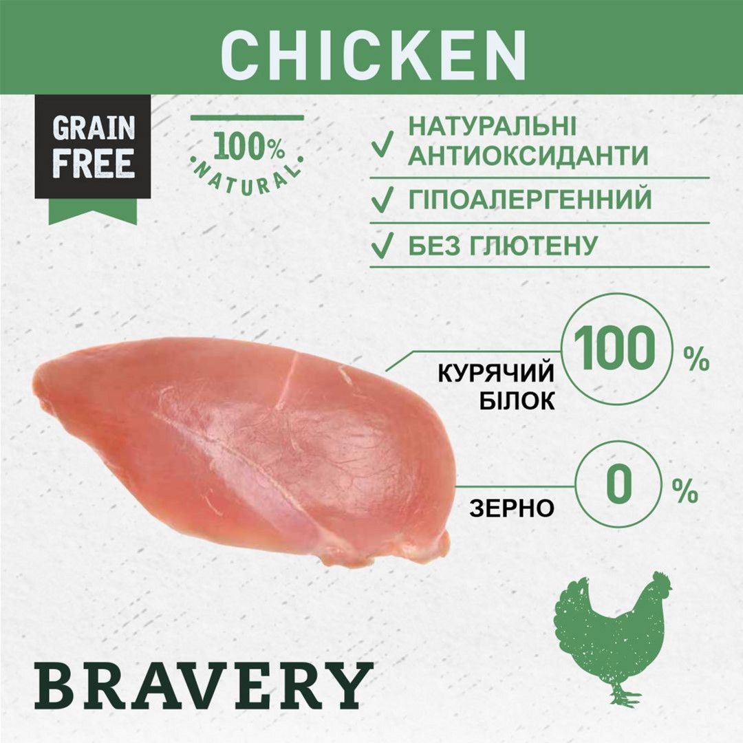 Сухой корм для кошек Bravery Adult Cat Chicken с курицей 600 г - фото 4