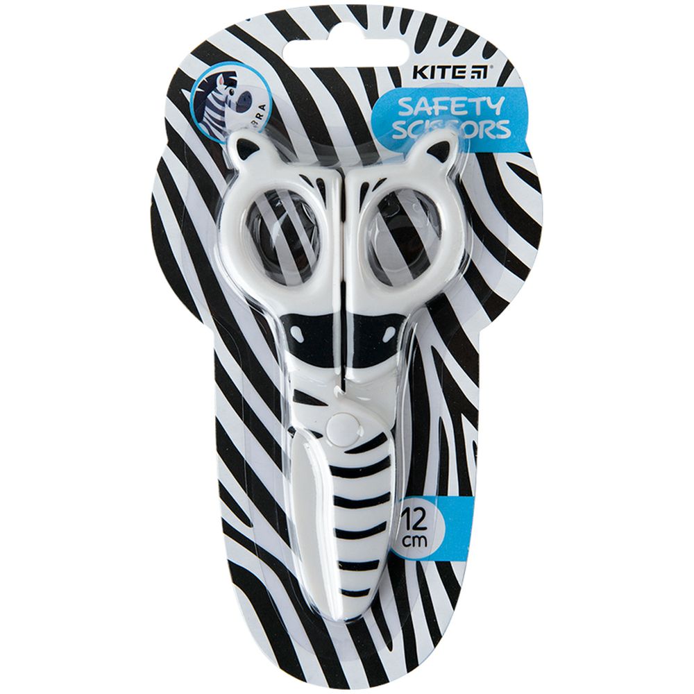 Ножиці дитячі пластикові Kite Zebra безпечні 12 см (K22-008-02) - фото 1