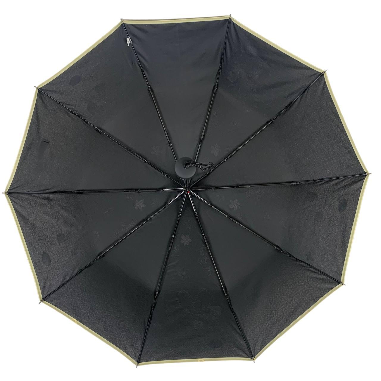 Жіноча складана парасолька механічна Toprain 97 см чорна - фото 3