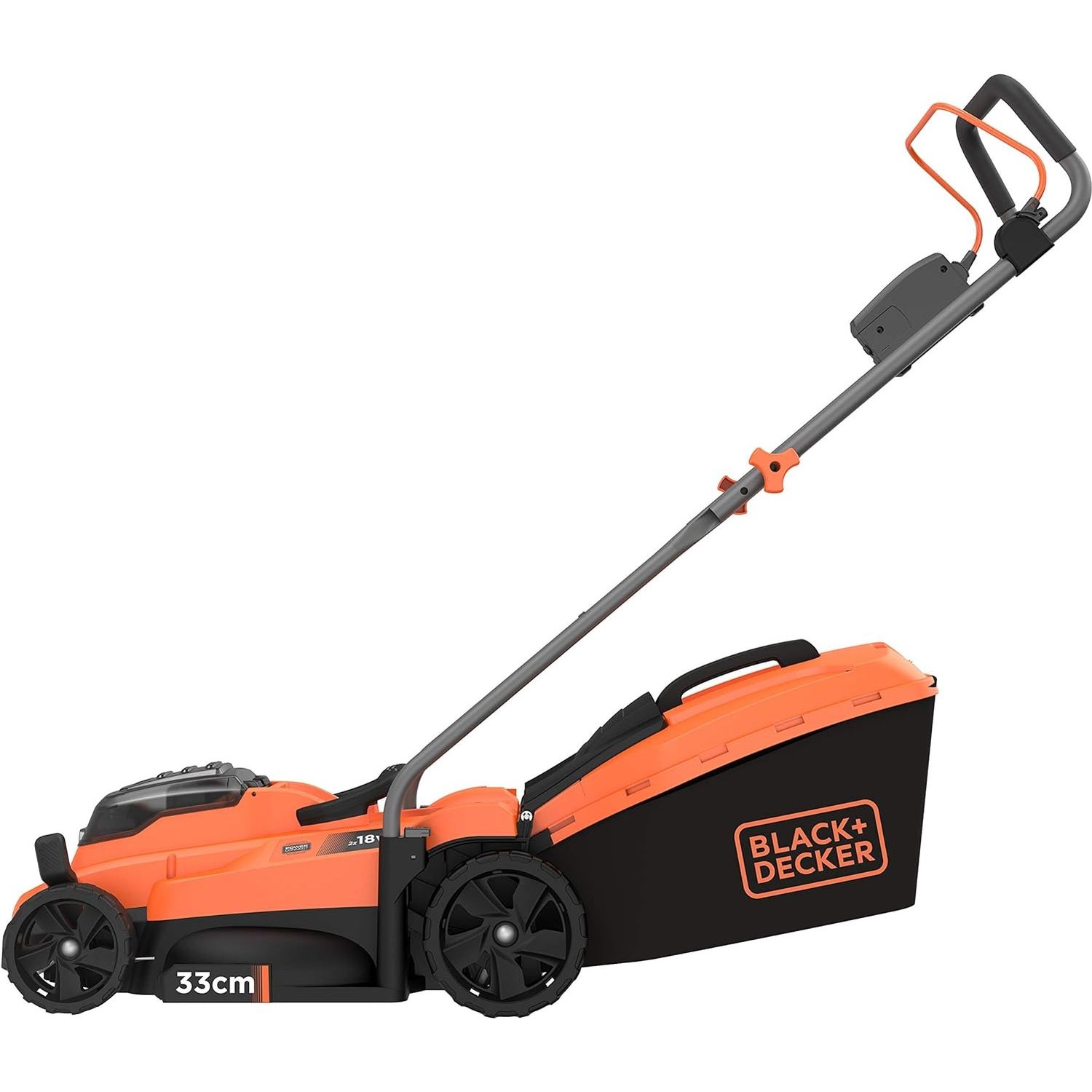 Газонокосилка Black+Decker аккумуляторная (BCMW3318L2-QW) - фото 2