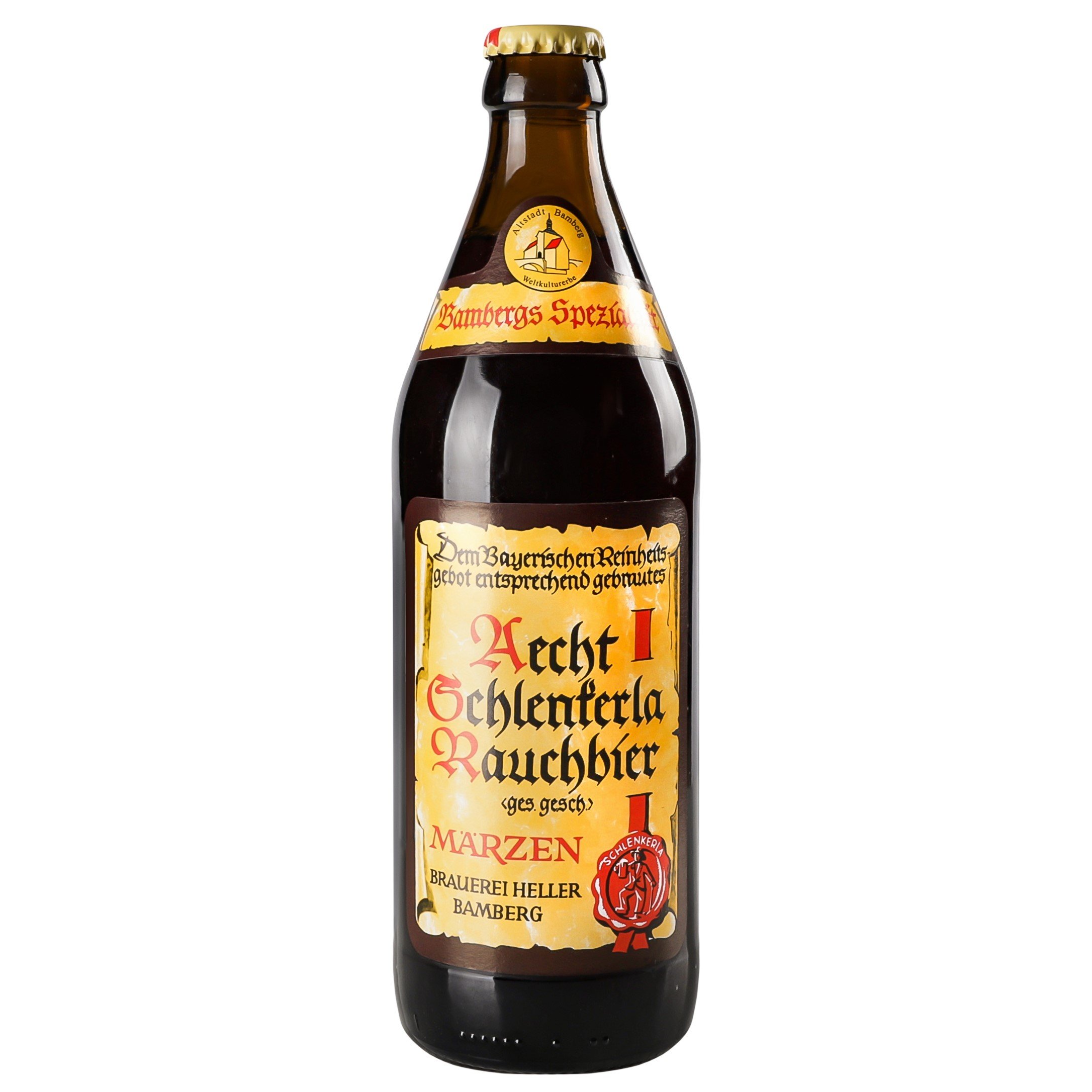 Пиво Schlenkerla Rauchbier Marzen темное фильтрованное, 5,1%, 0,5 л (458487) - фото 1