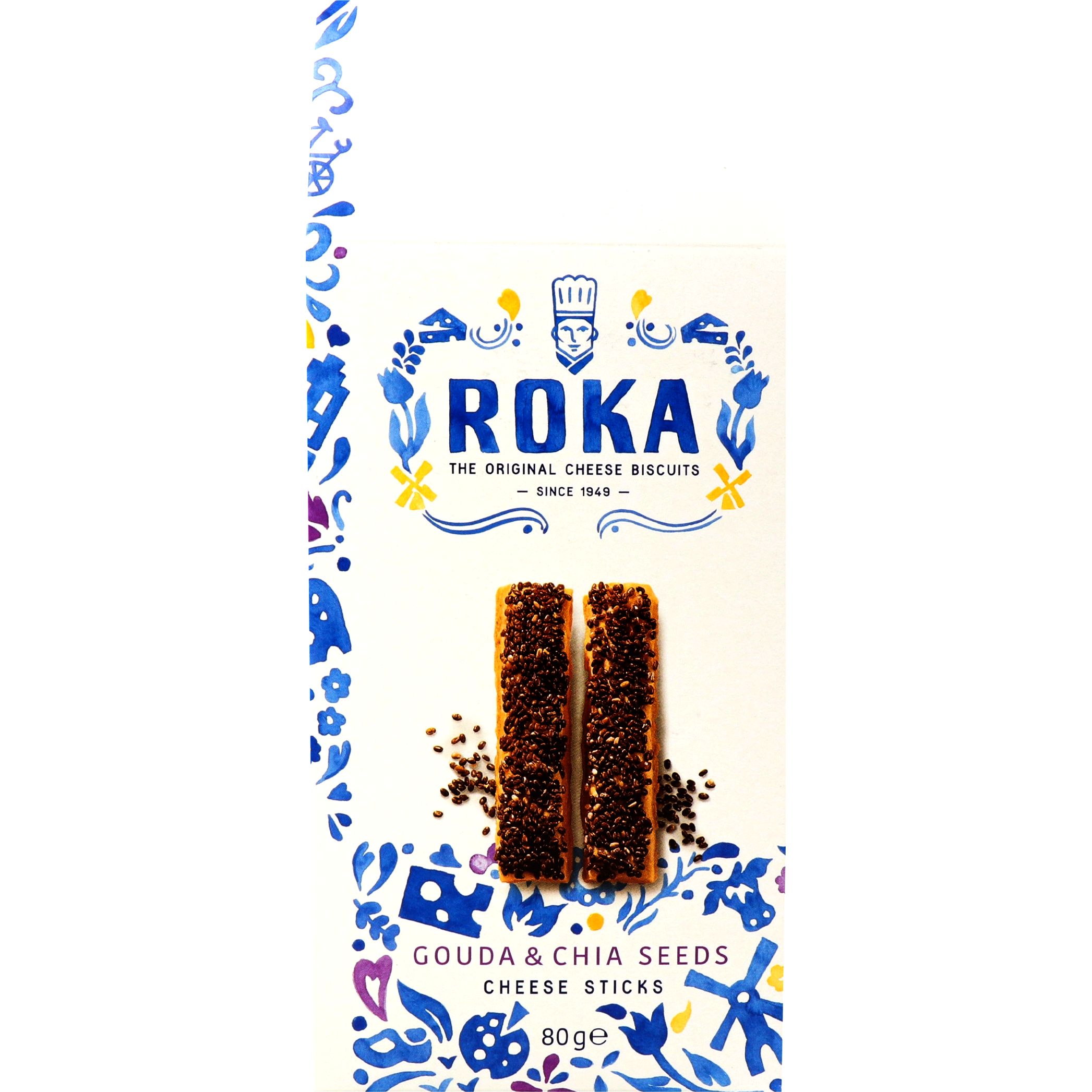 Печенье Roka с сыром Гауда и семенами чиа слоеное 70 г (954021) - фото 1