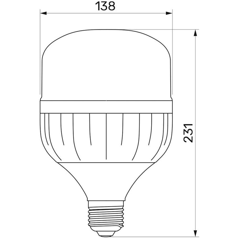 LED лампа Titanum A138 50W E27 6500К (TL-HA138-50276) - фото 3