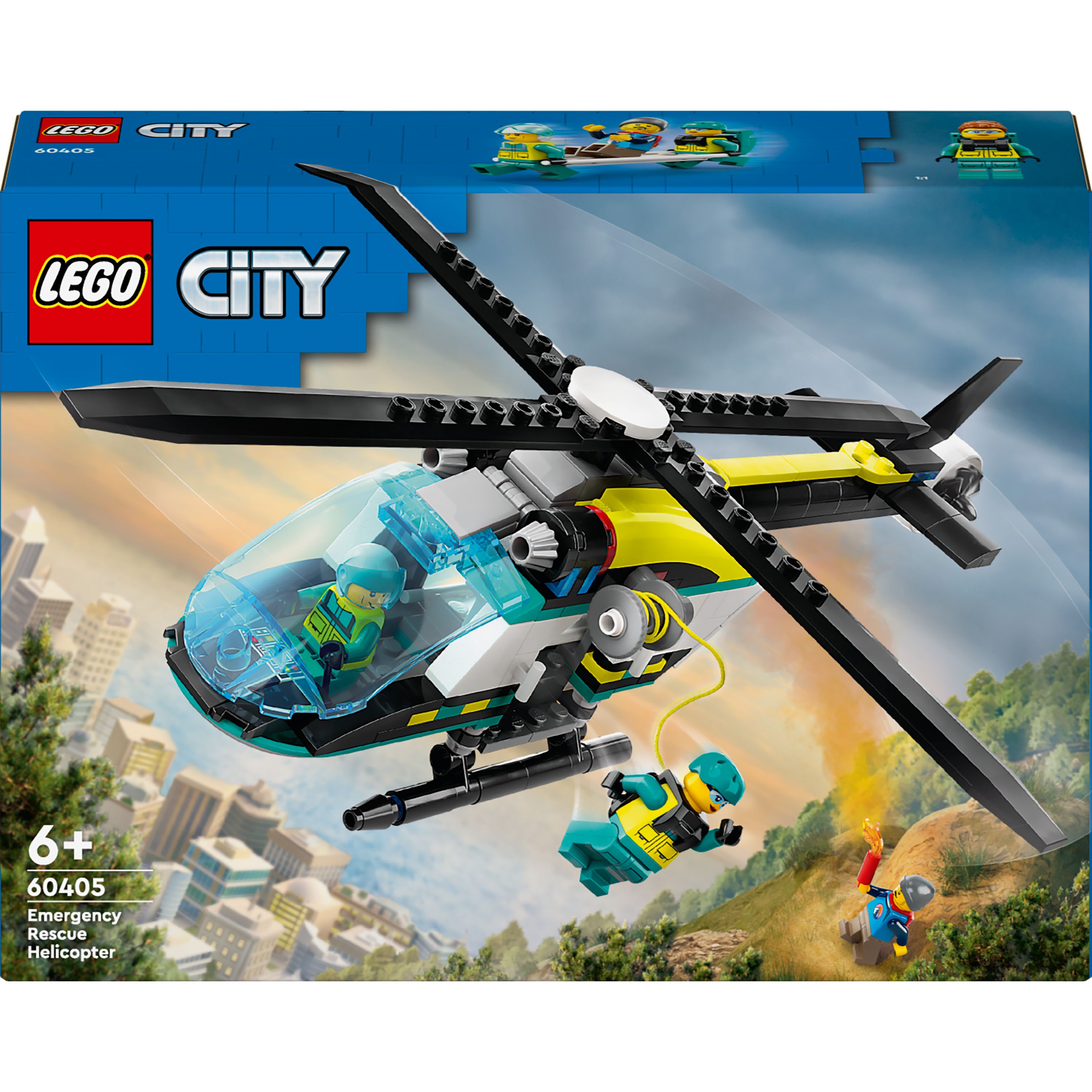 Конструктор LEGO City Гелікоптер аварійно-рятувальної служби 226 деталей (60405) - фото 1