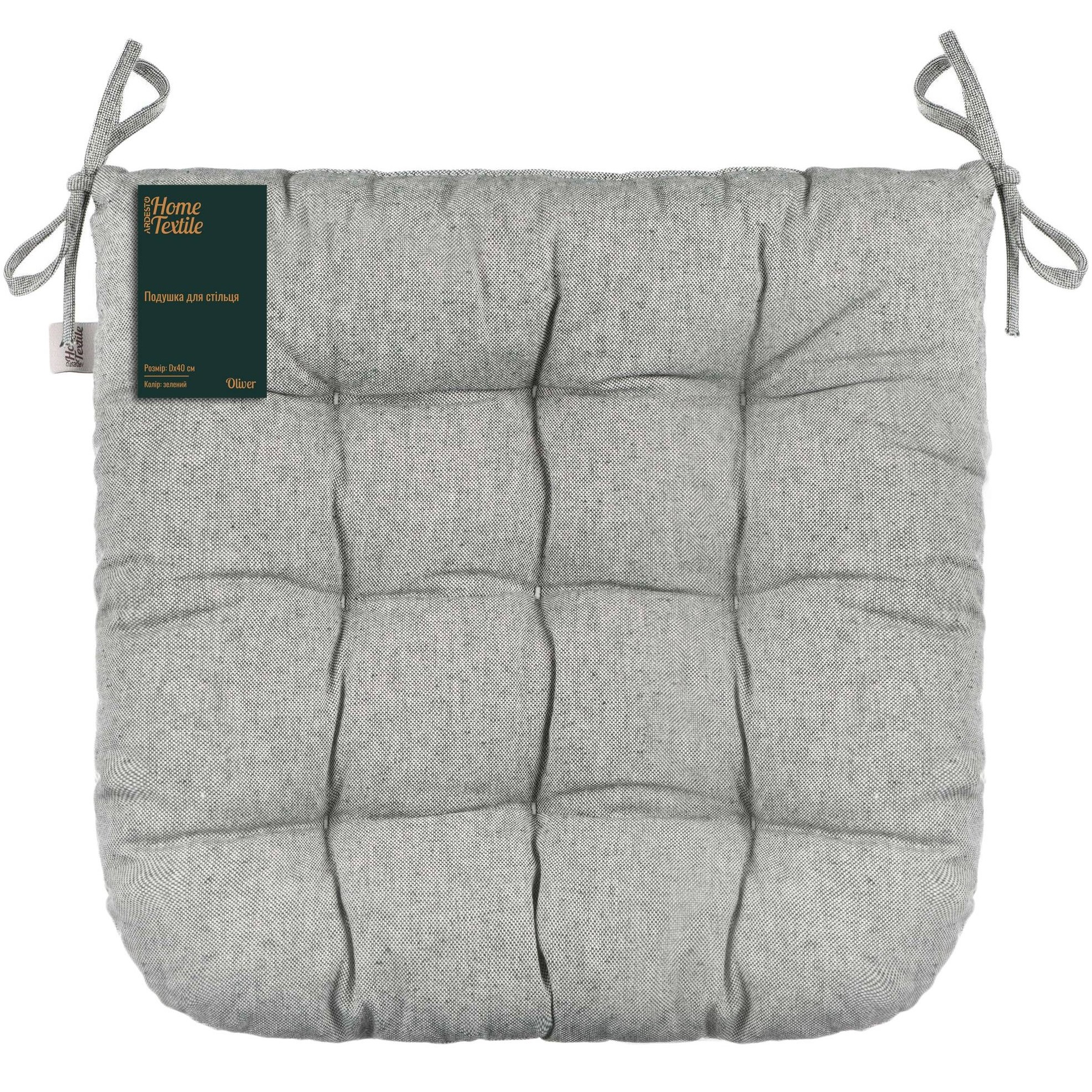 Подушка для стула Ardesto Oliver, 40х40 см, зеленая (ART02OG) - фото 1