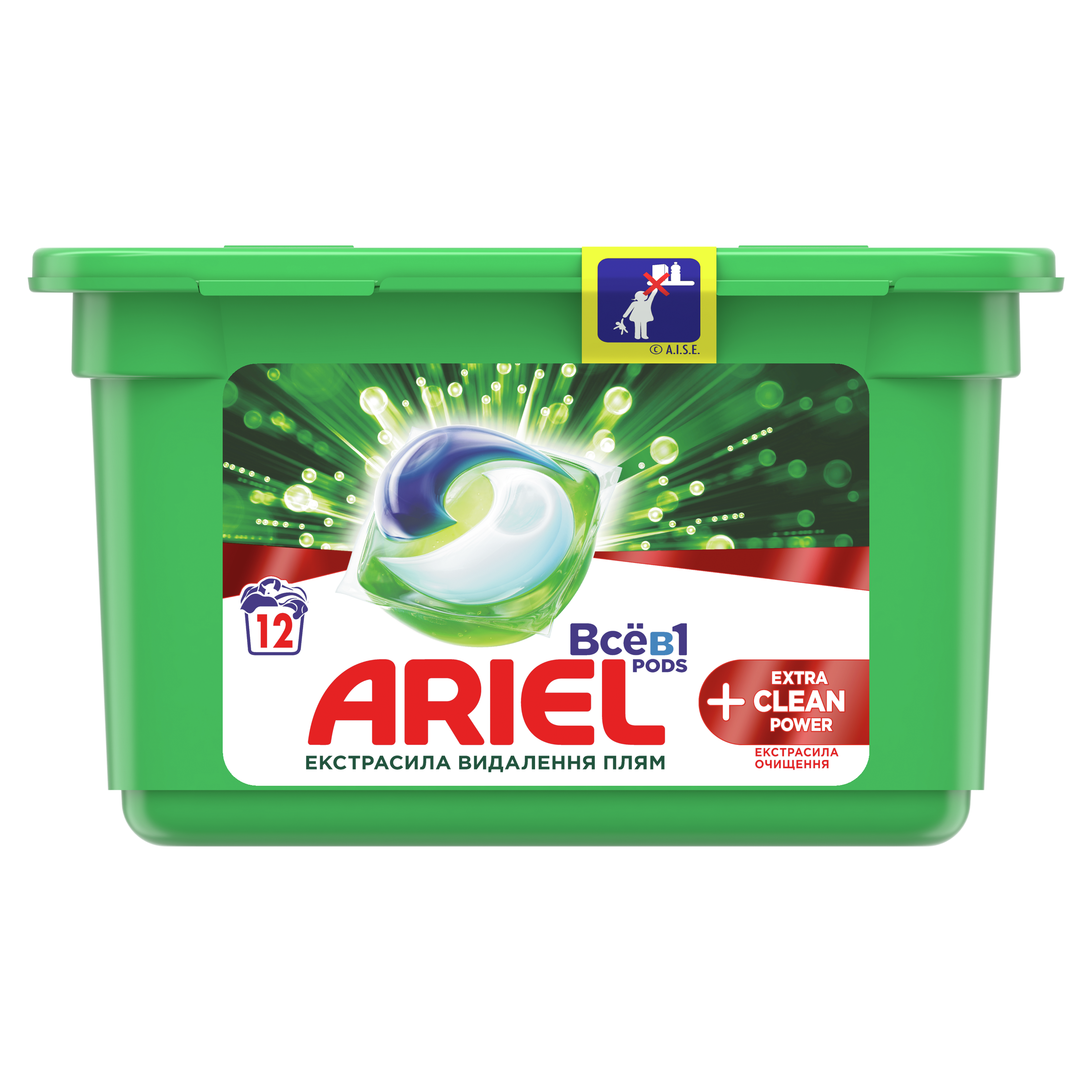 Капсулы для стирки Ariel Pods Все-в-1 + Экстра OXI Effect, 12 шт (81763738) - фото 1