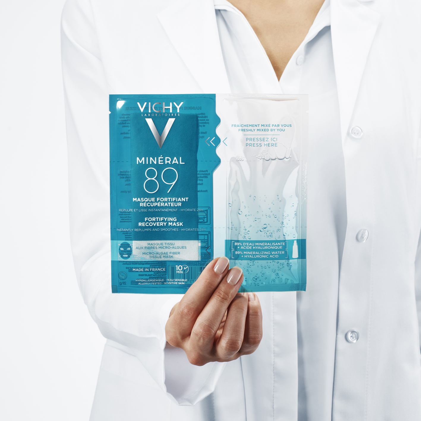Зміцнююча тканинна маска Vichy Mineral 89, для зволоження та відновлення шкіри обличчя, 29 мл - фото 5