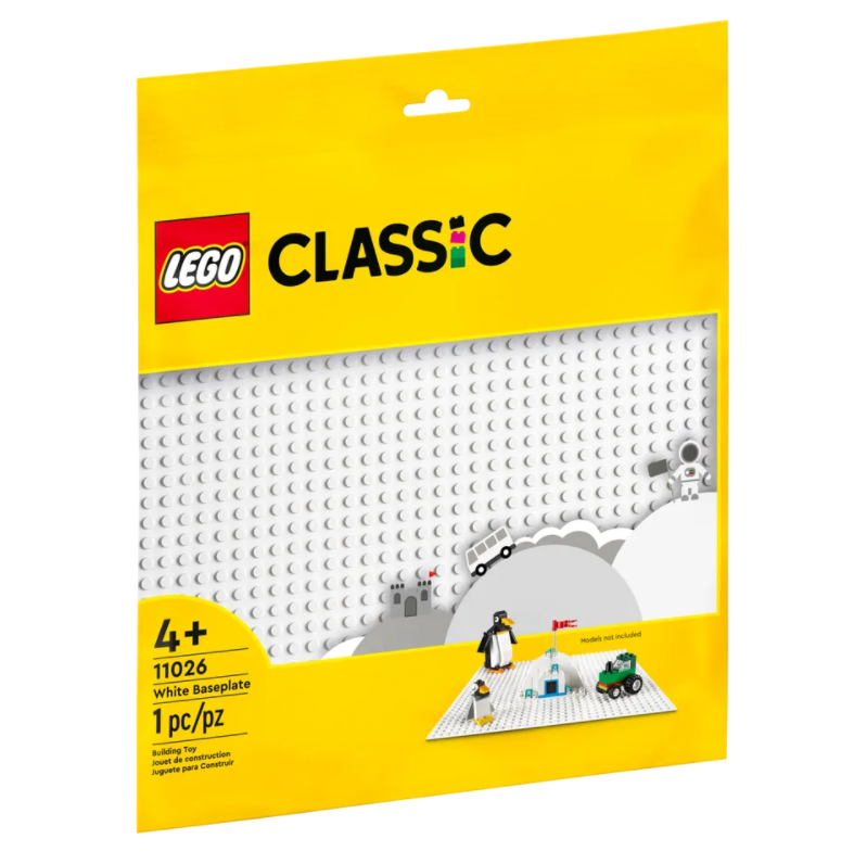 Конструктор LEGO Classic Белая базовая пластина, 1 деталь (11026) - фото 1