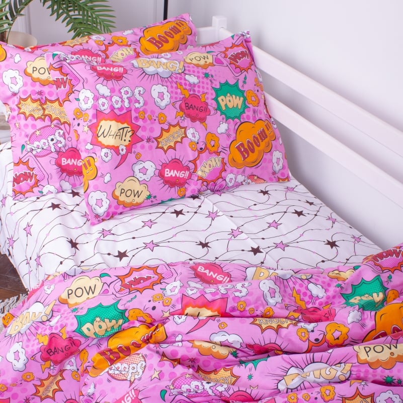Комплект постельного белья MirSon Kids Time 17-0512 Bombs pink, детский - фото 8