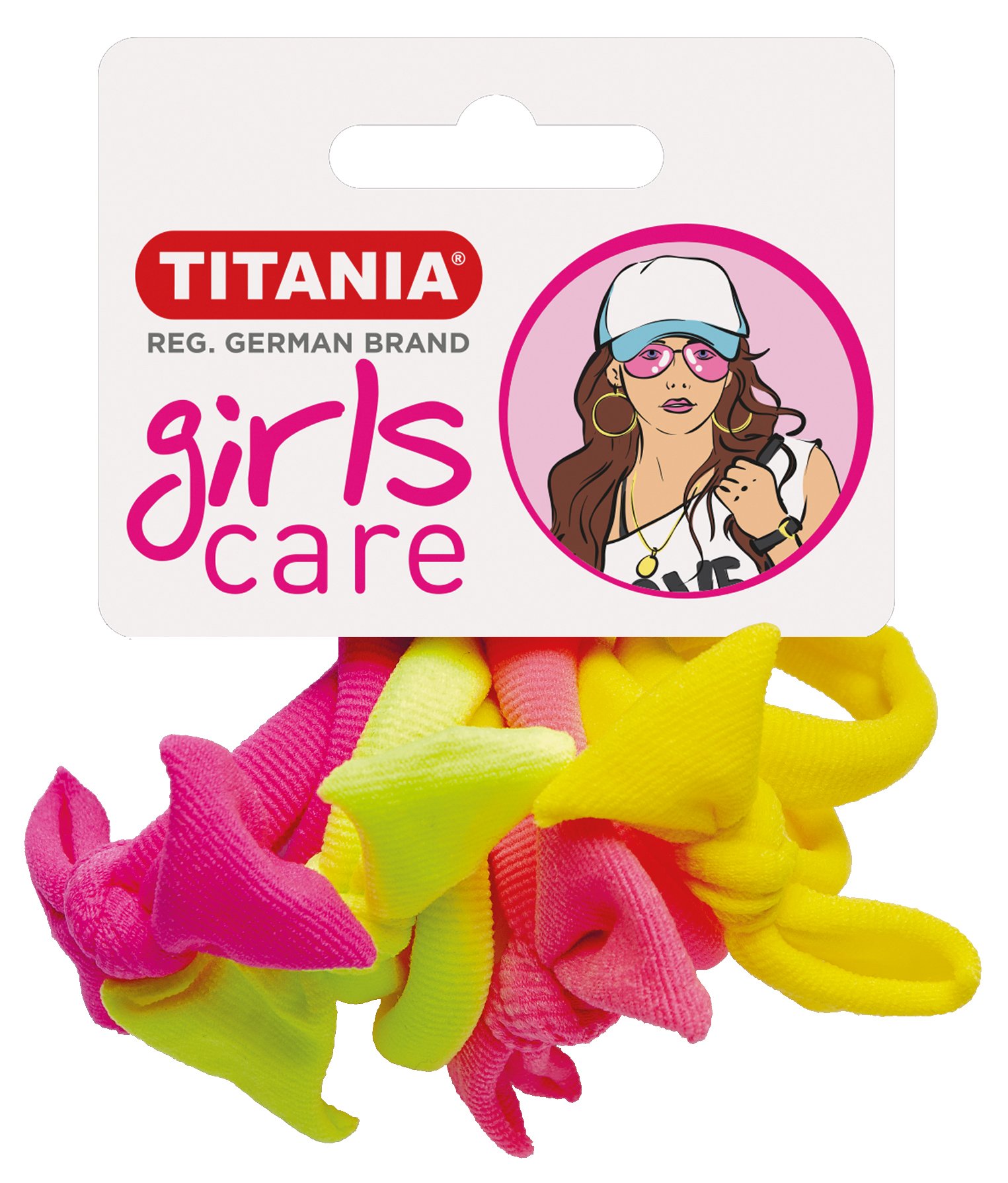 Набір різнокольорових резинок для волосся Titania, 8 шт., 4 см (7828 / SB GIRL) - фото 1
