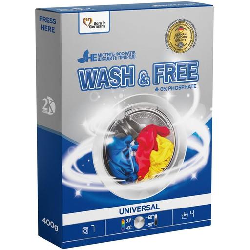 Стиральный порошок Wash&Free универсальный, 400 г - фото 1