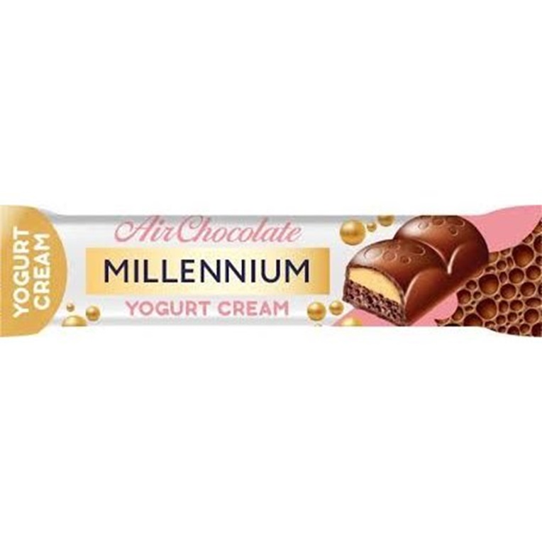 Шоколад молочний Millennium з йогуртовою начинкою пористий 27 г (939972) - фото 1