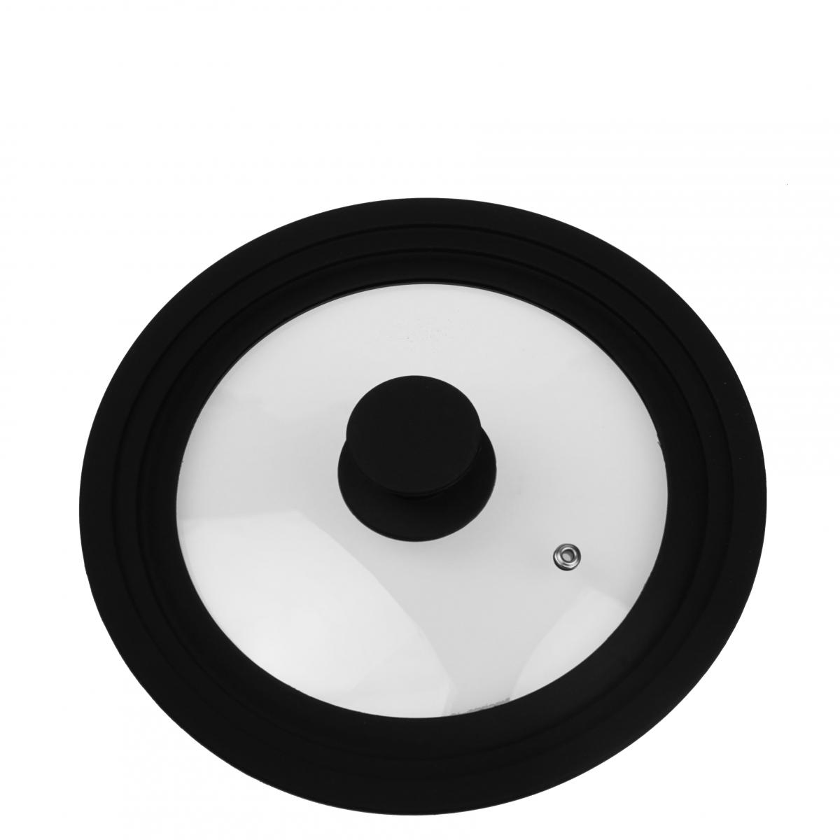 Крышка Supretto с силиконовым ободком, 20-24 см, черный (5616-0011) - фото 1
