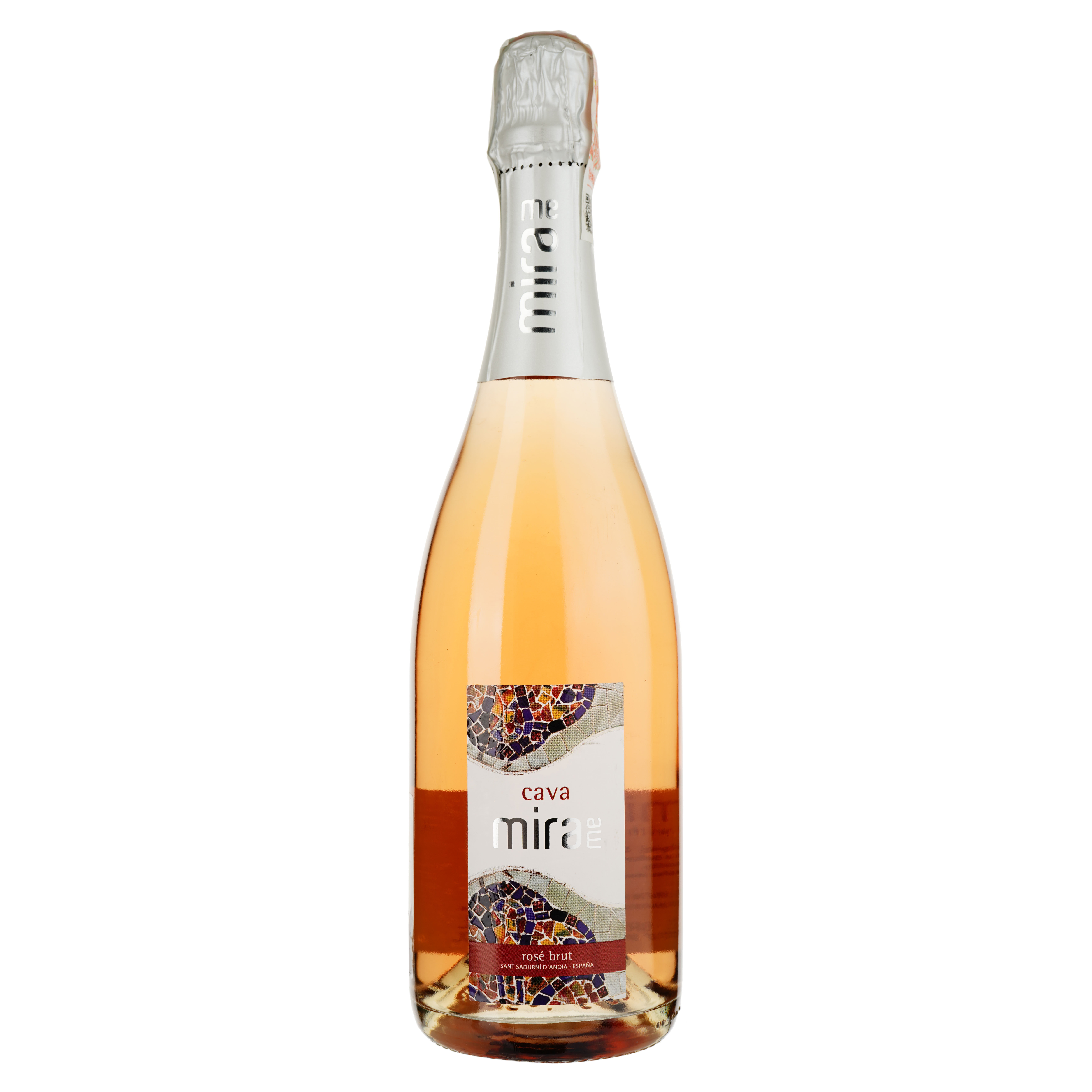 Вино игристое Mirame Cava Brut Rose, розовое, брют, 0,75 л - фото 1