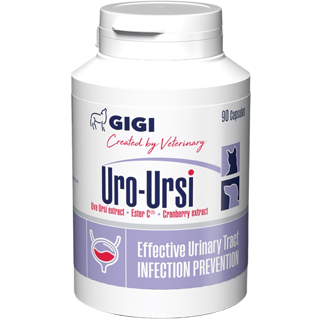 Препарат Gigi Uro-Ursi для профілактики сечокам'яної хвороби та циститів 1 капсула на 10 кг №90 (GIG43057) - фото 1