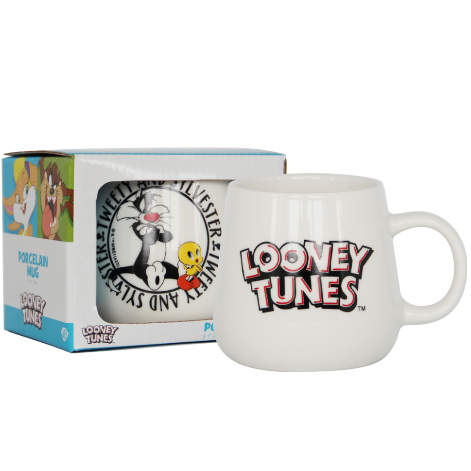 Чашка порцелянова Warner Bros Бутон Looney Tunes. Tweety and Sylvester в упаковці 370 мл (76001613) - фото 1