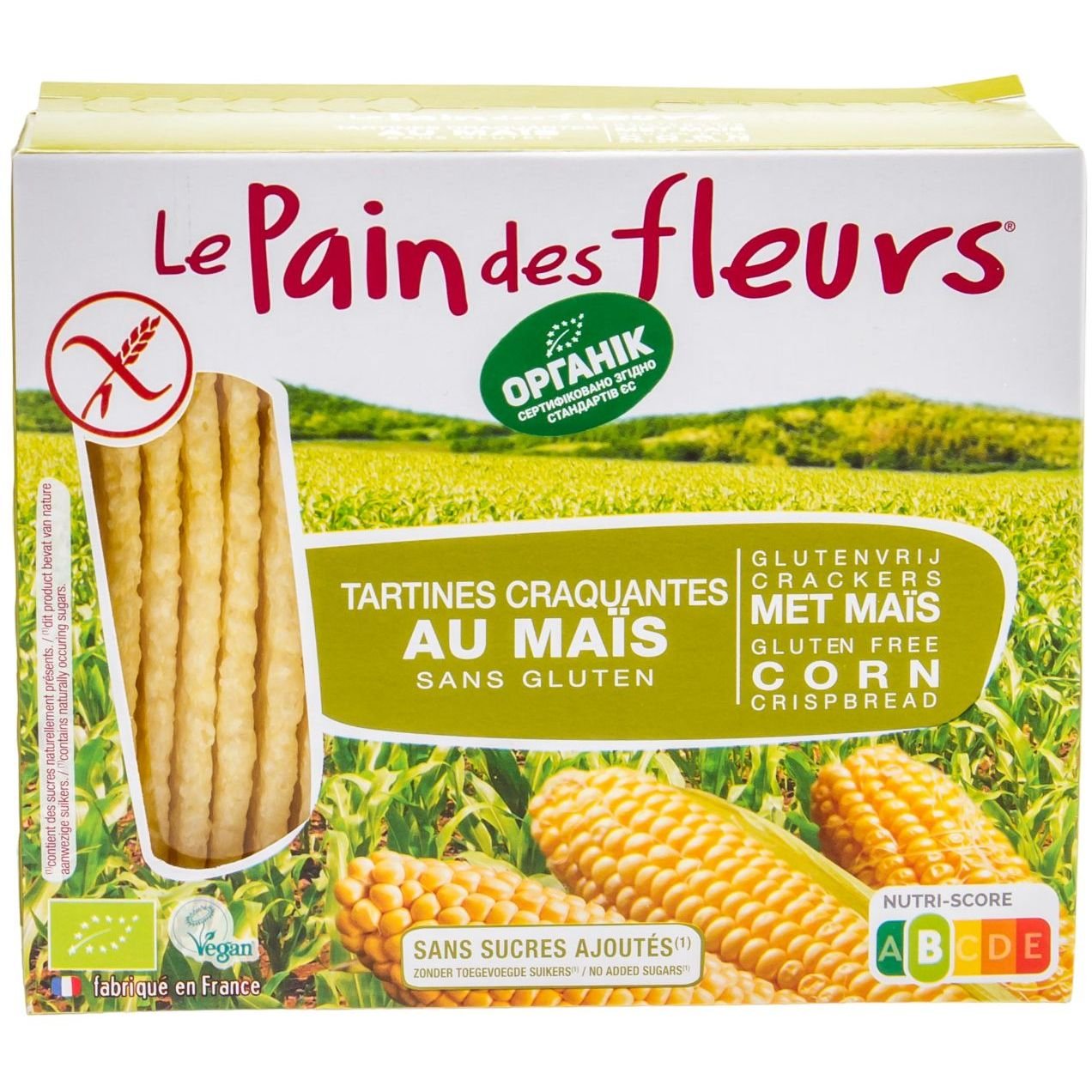 Хлібці кукурудзяні Le Pain des Fleurs органічні хрусткі 150 г (698472) - фото 1