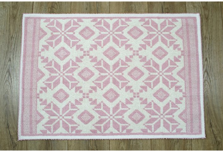 Набір килимків Irya Marlina pudra, 90х60 см та 60х40 см, сітло-рожевий (svt-2000022238229) - фото 2