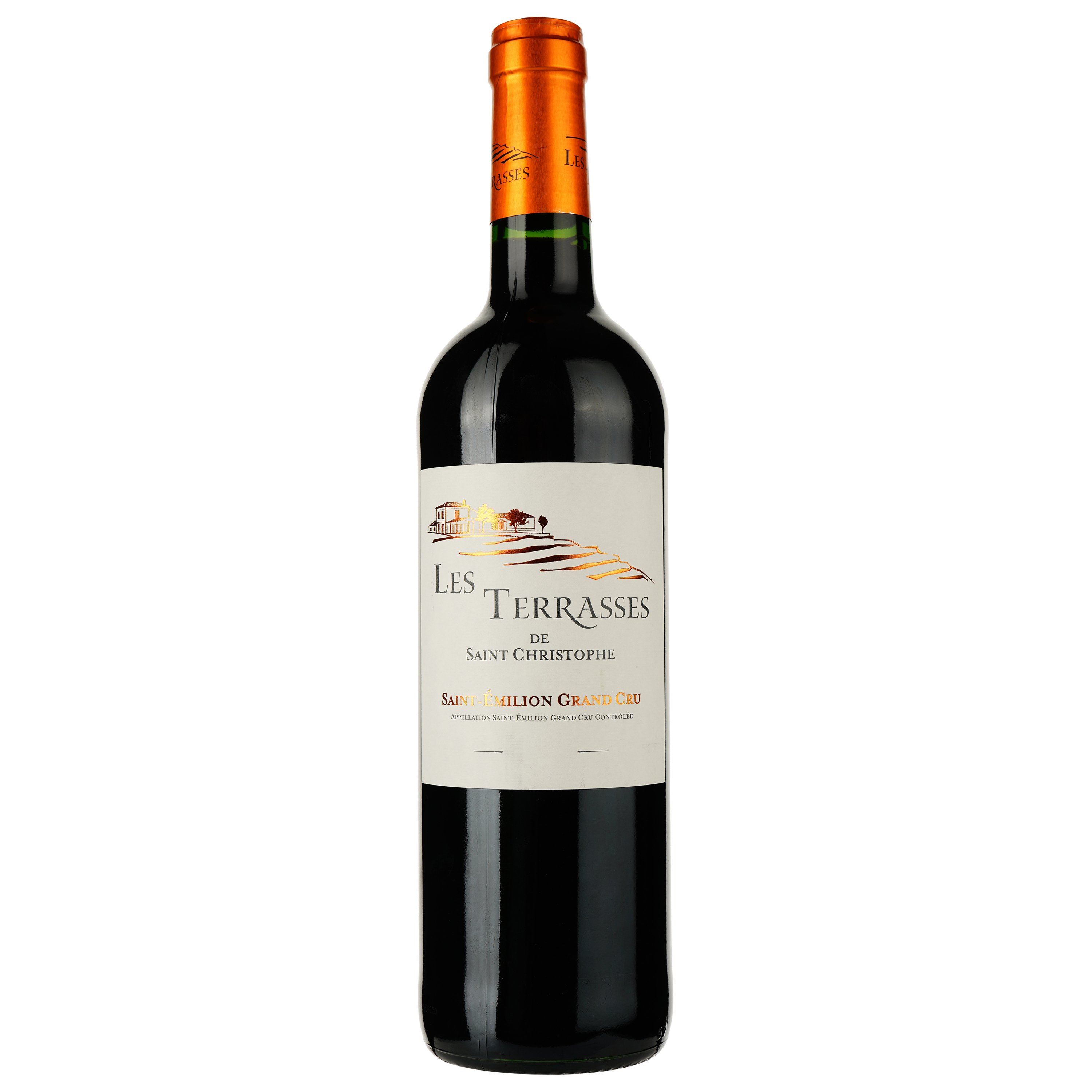 Вино Les Terrasses de Tour Saint Christophe 2020, червоне, сухе, 0.75 л - фото 1