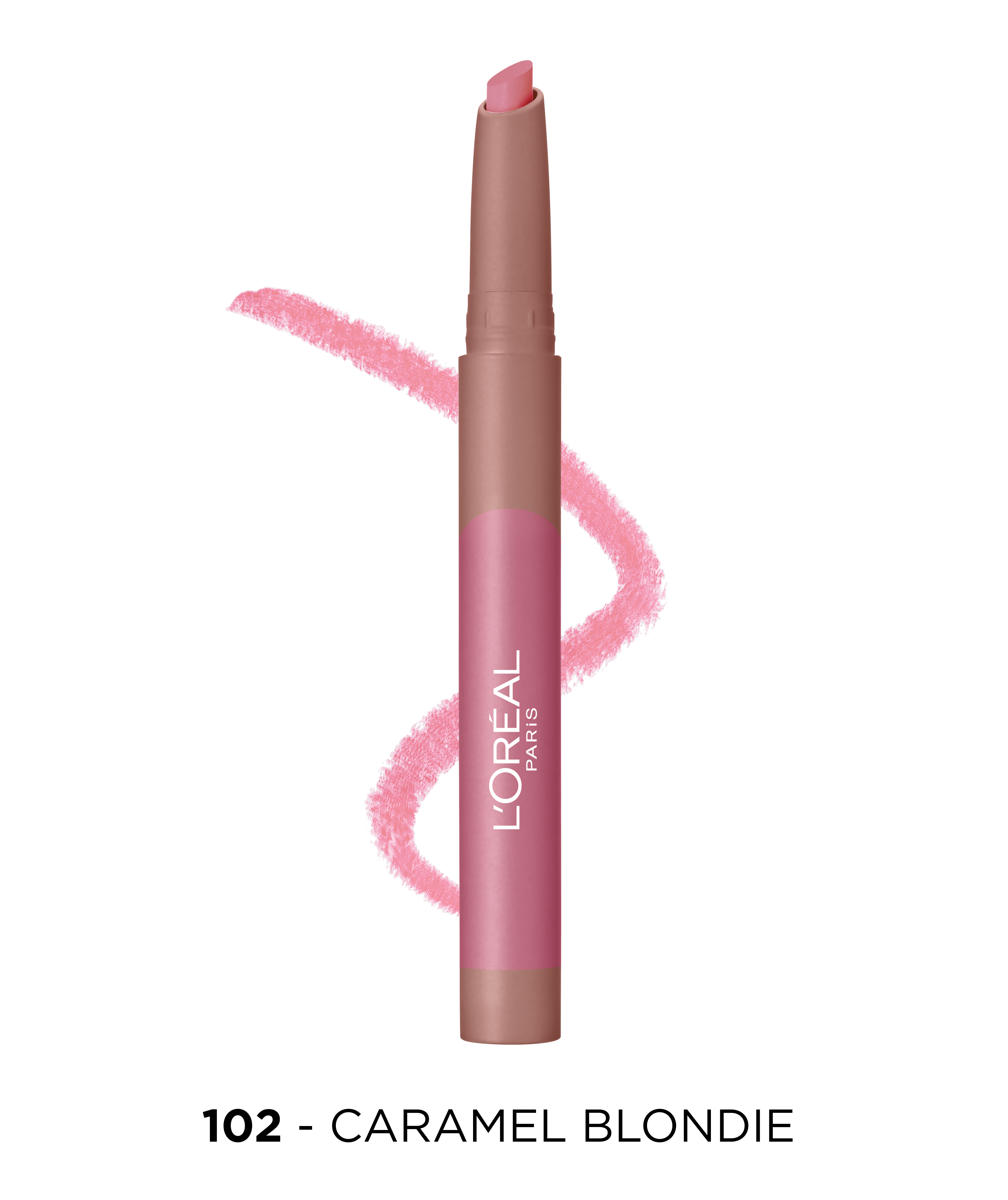 Помада-олівець для губ L'Oréal Paris Matte Lip Crayon, відтінок 102 (Ніжно-рожевий), 1,3 г (A9975100) - фото 2