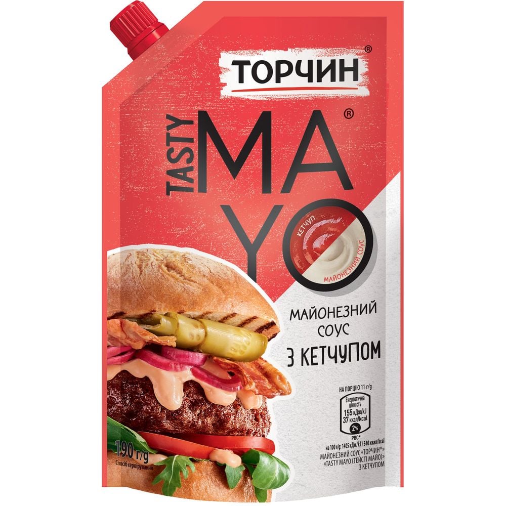 Майонезный соус Торчин Tasty Mayo, с кетчупом, 200 мл (828496) - фото 1