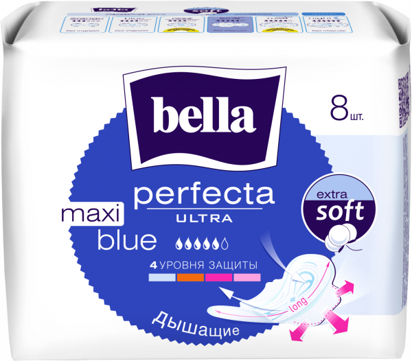 Гигиенические прокладки Bella Perfecta Ultra Maxi Blue, 8 шт. - фото 1