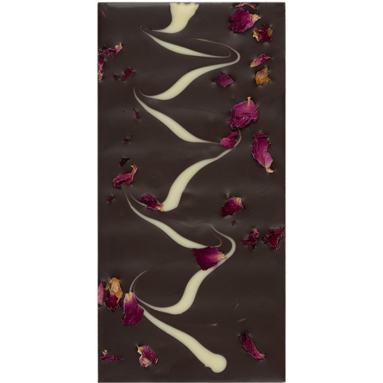 Шоколад чорний Ruta 75% з пелюстками троянд 100 г - фото 2