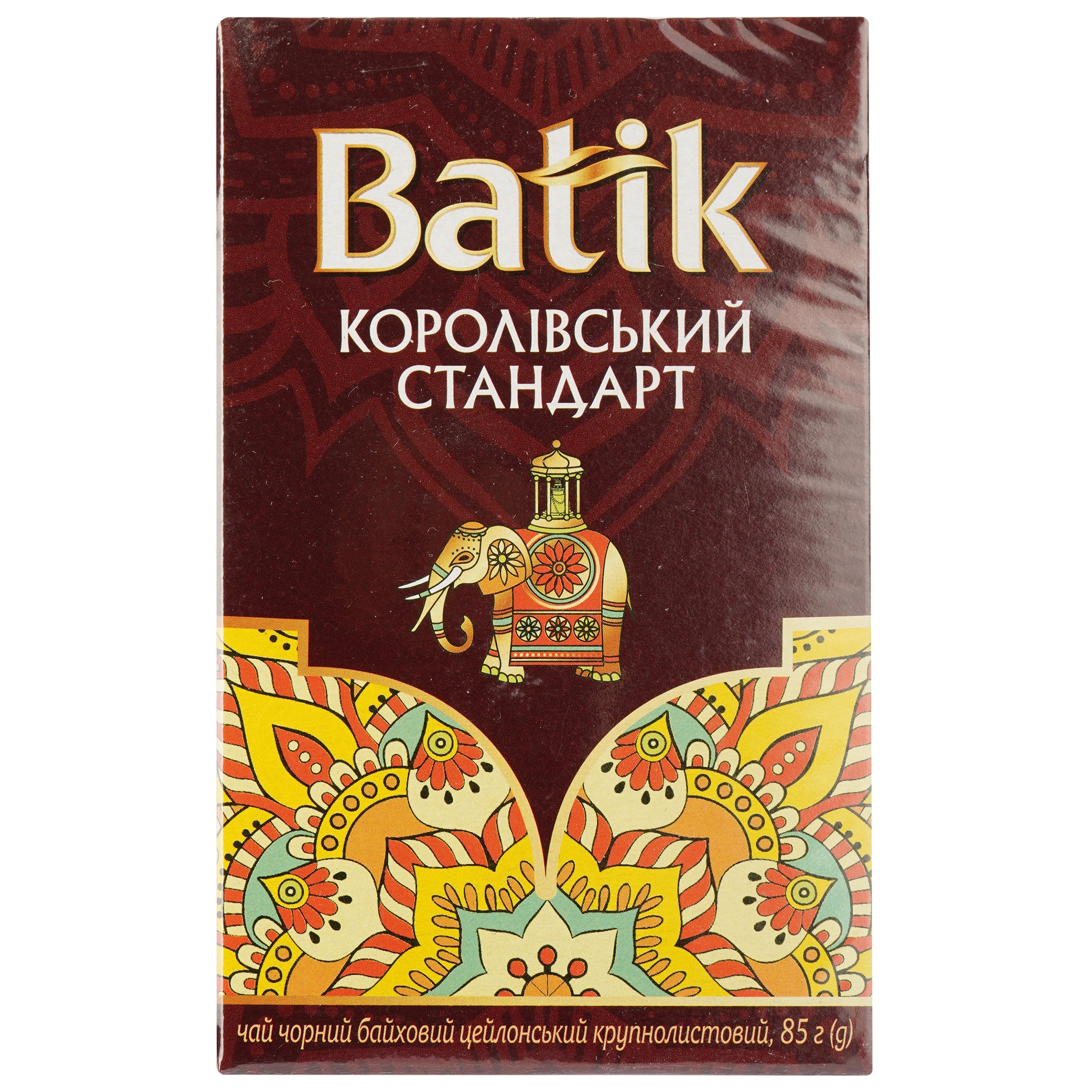 Чай чорний Batik Королівський стандарт байховий, цейлонський, крупнолистовий, 85 г - фото 1