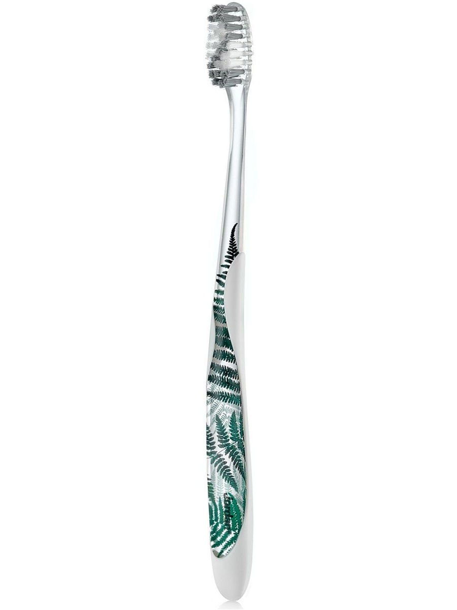 Дизайнерська зубна щітка Jordan Individual Reach, білий з папороттю - фото 2
