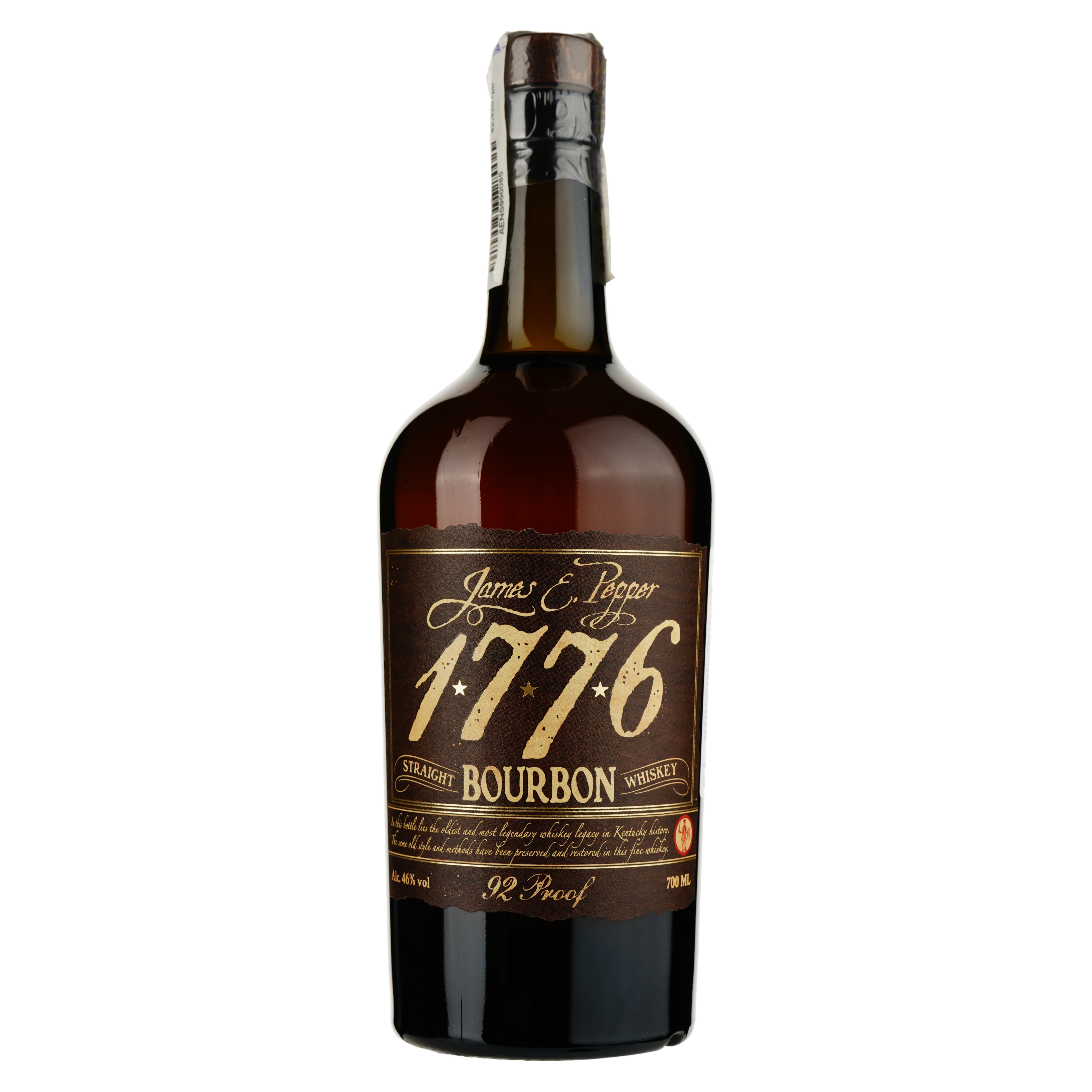Виски James E. Pepper 1776 Straight Bourbon Whiskey, 46%, 0,7 л - фото 1