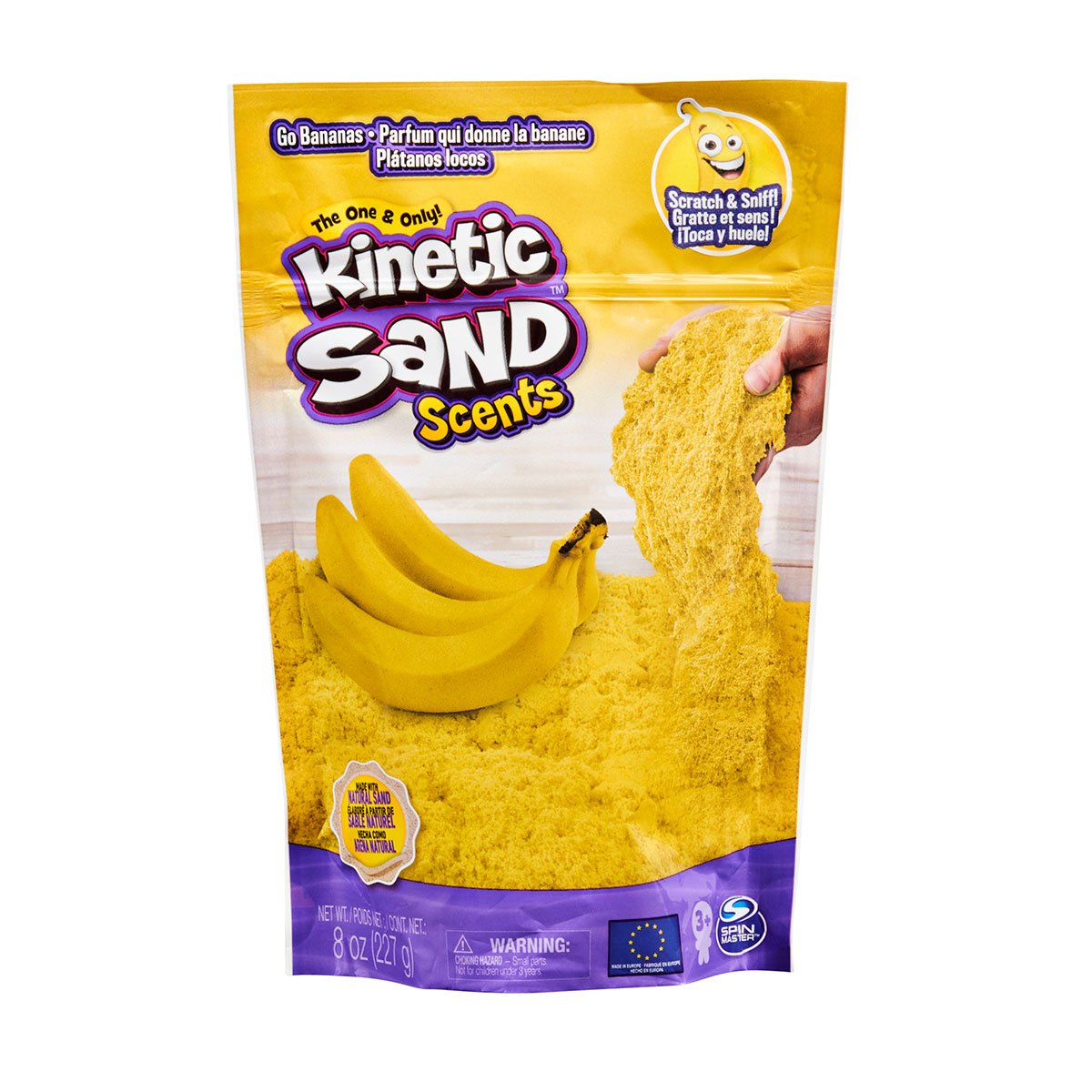 Кінетичний пісок Kinetic Sand Банановий десерт, з ароматом, жовтий, 227 г (71473B) - фото 1