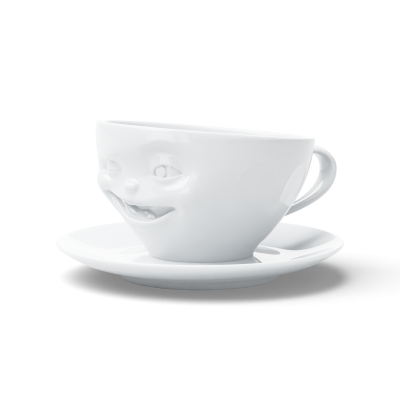 Чашка з блюдцем Tassen для кофе Подмигивающее лицо, белая, 200 мл (TASS14801/TA) - фото 4