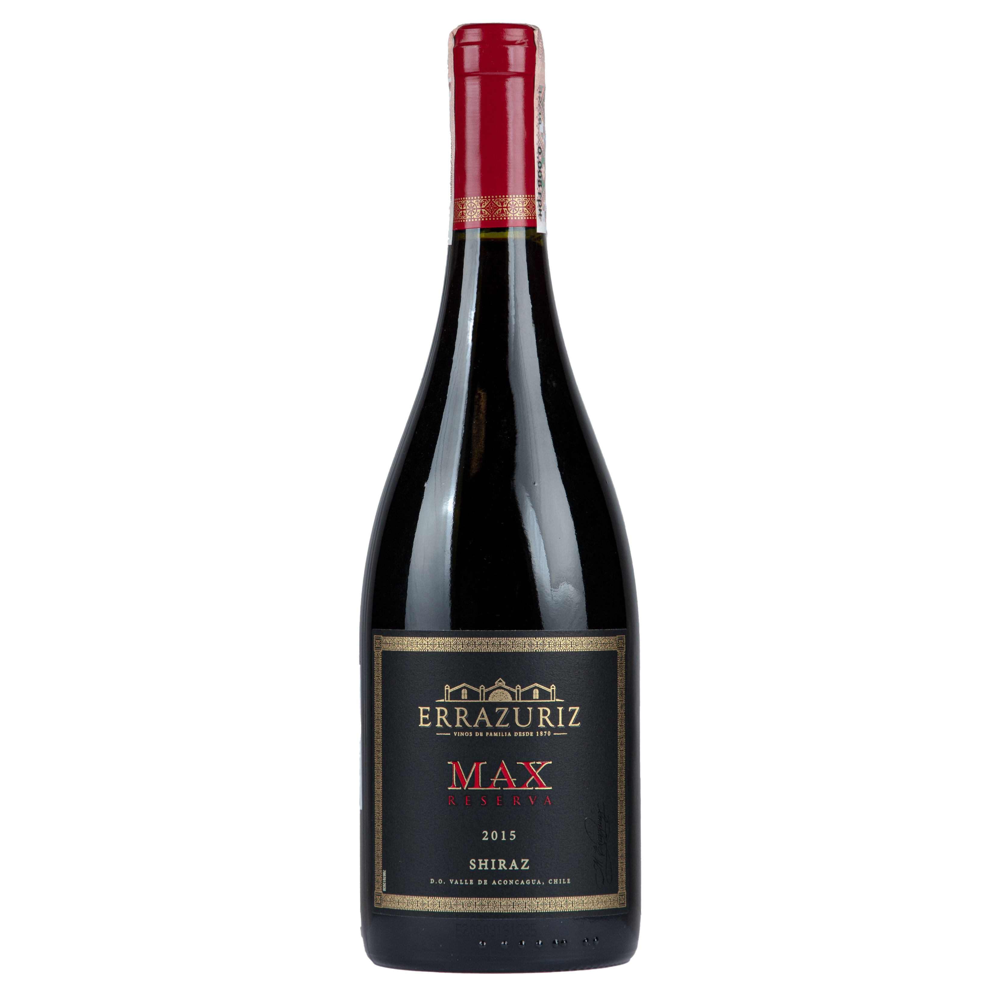 Вино Errazuriz Max Reserva Shiraz, красное, сухое, 14%, 0,75 л - фото 1