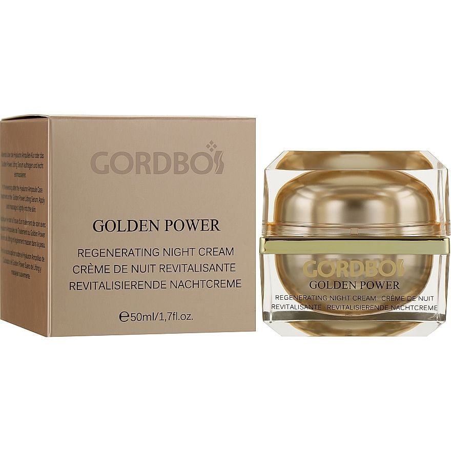 Нічний крем для обличчя Gordbos Golden Power Regenerating Night Cream, 50 мл - фото 1