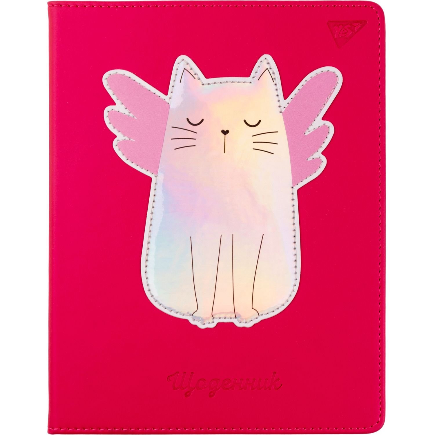 Щоденник шкільний Yes PU твердий Cat. Angelcat, тиснення, голографічна аплікація з друком (911401) - фото 1