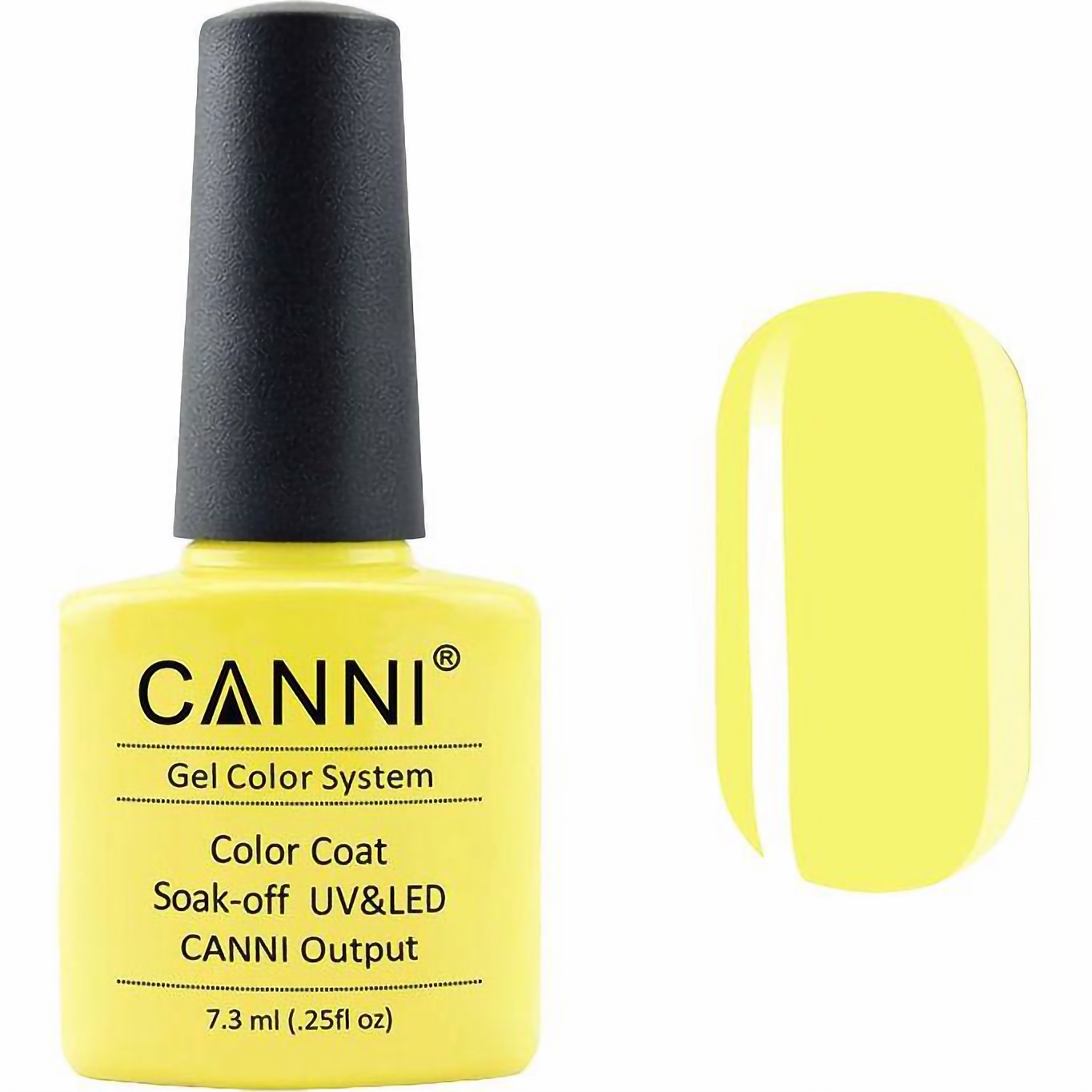 Гель-лак Canni Color Coat Soak-off UV&LED 84 бледно-желтый 7.3 мл - фото 1