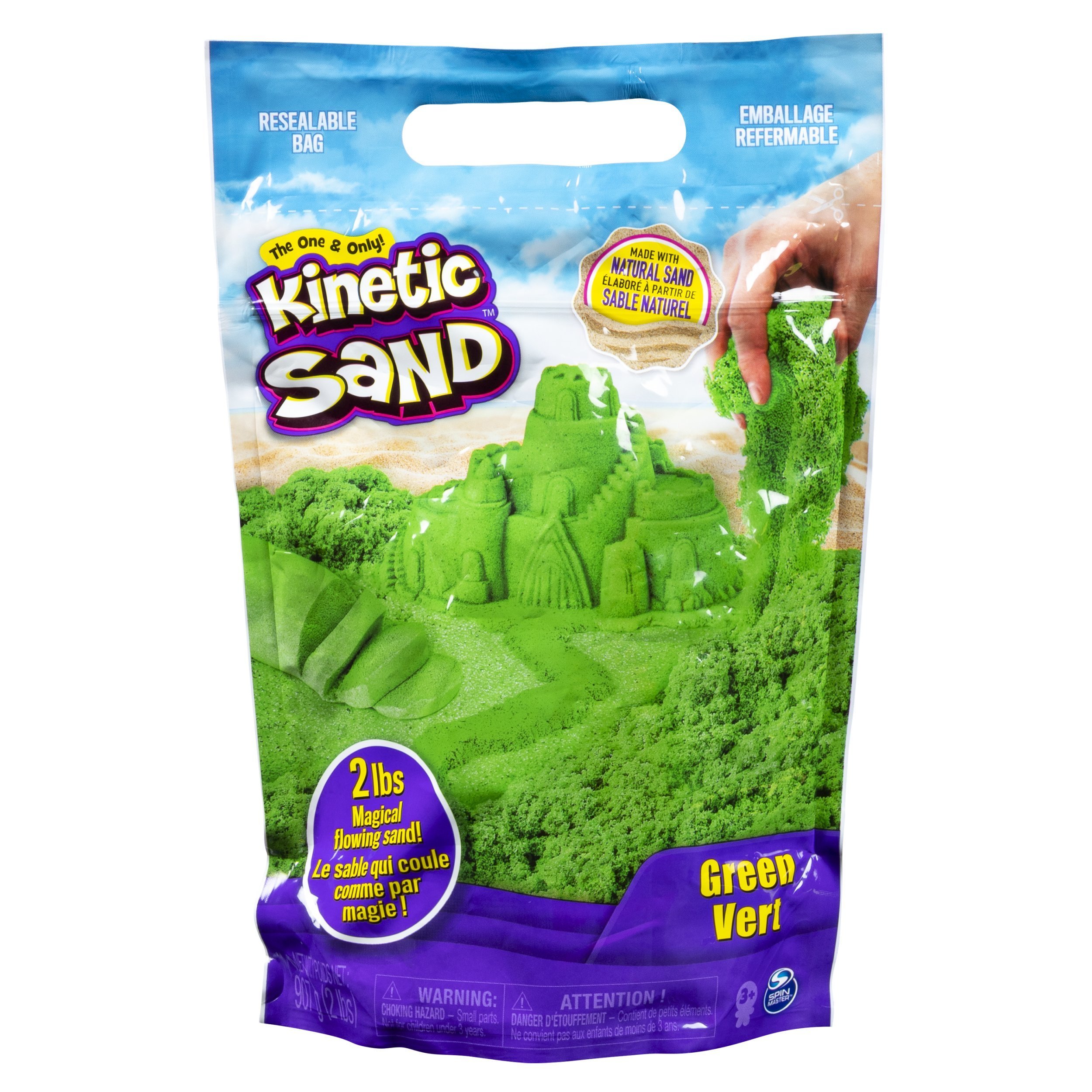 Кинетический песок Kinetic Sand Colour, зеленый, 907 г (71453G) - фото 1