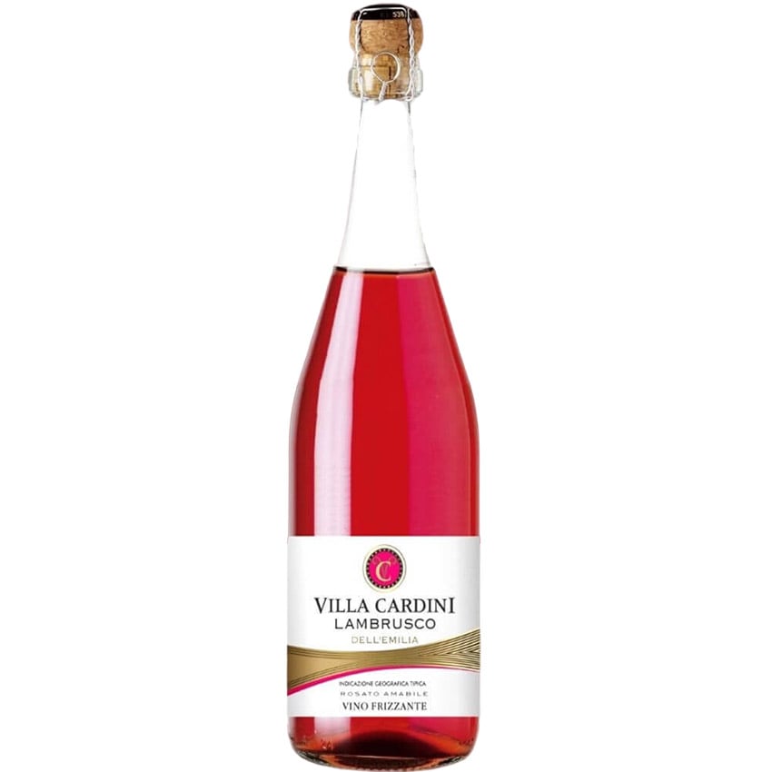 Игристое вино Villa Cardini Lambrusco Dell'emilia IGT, розовое, полусладкое, 0,75 л - фото 1