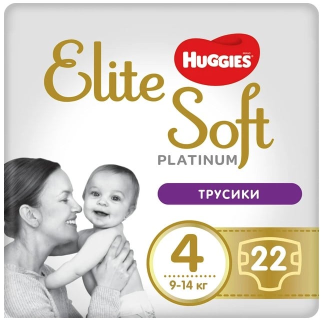 Підгузки-трусики Huggies Elite Soft Platinum 4 (9-14 кг), 22 шт. (915611) - фото 1