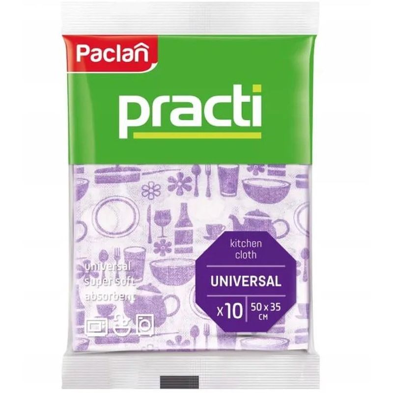 Тряпка для кухни Paclan Practi вискоза, 10 шт. (5900942038848) - фото 1