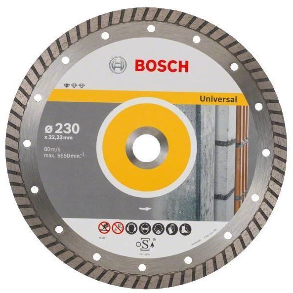 Диск алмазный Bosch Standard for Universal Turbo 230х22.23 мм (2.608.602.397) - фото 1