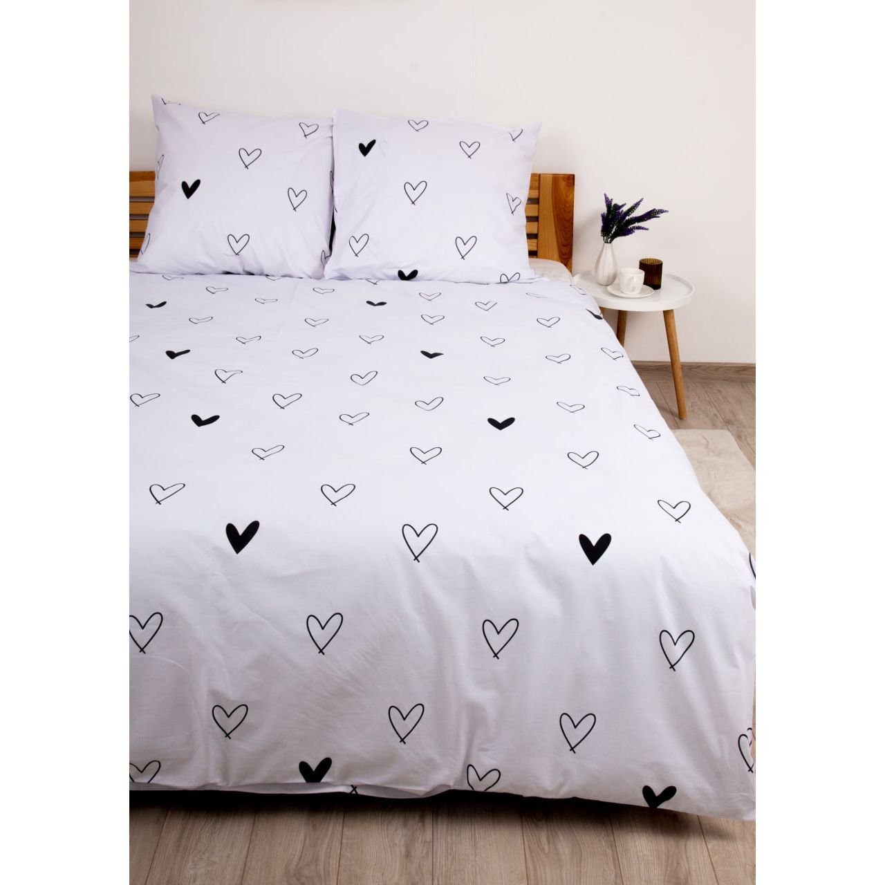 Комплект постельного белья ТЕП Happy Sleep Duo Rachel евро белый с черным (2-04009_26577) - фото 2