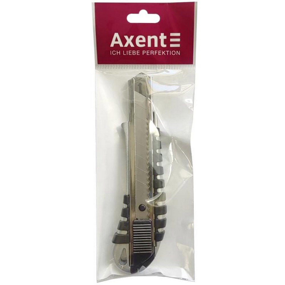 Нож канцелярский металлический Axent с автофиксатором (6901-A/01/P) - фото 1