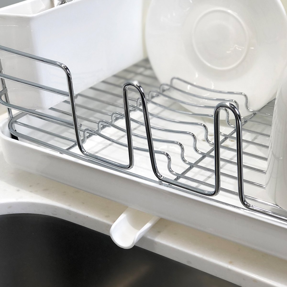 Сушилка для посуды МВМ My Home, с органайзером, белый (DR-02 WHITE) - фото 5