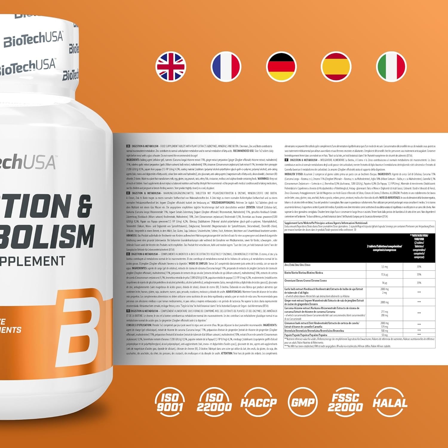 Витамины и минералы BiotechUSA Digestion&Metabolism 60 таблеток - фото 2