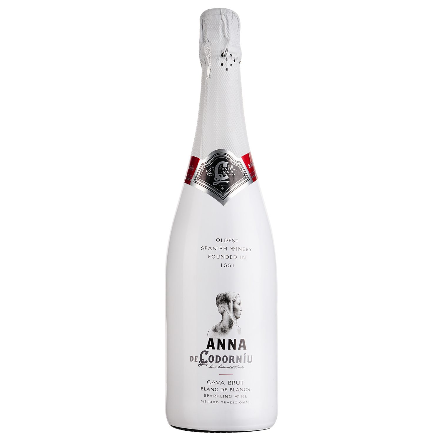 Игристое вино Codorniu Anna Blanc de Blancs Brut Reserve, белое, брют, 0,75 л - фото 1
