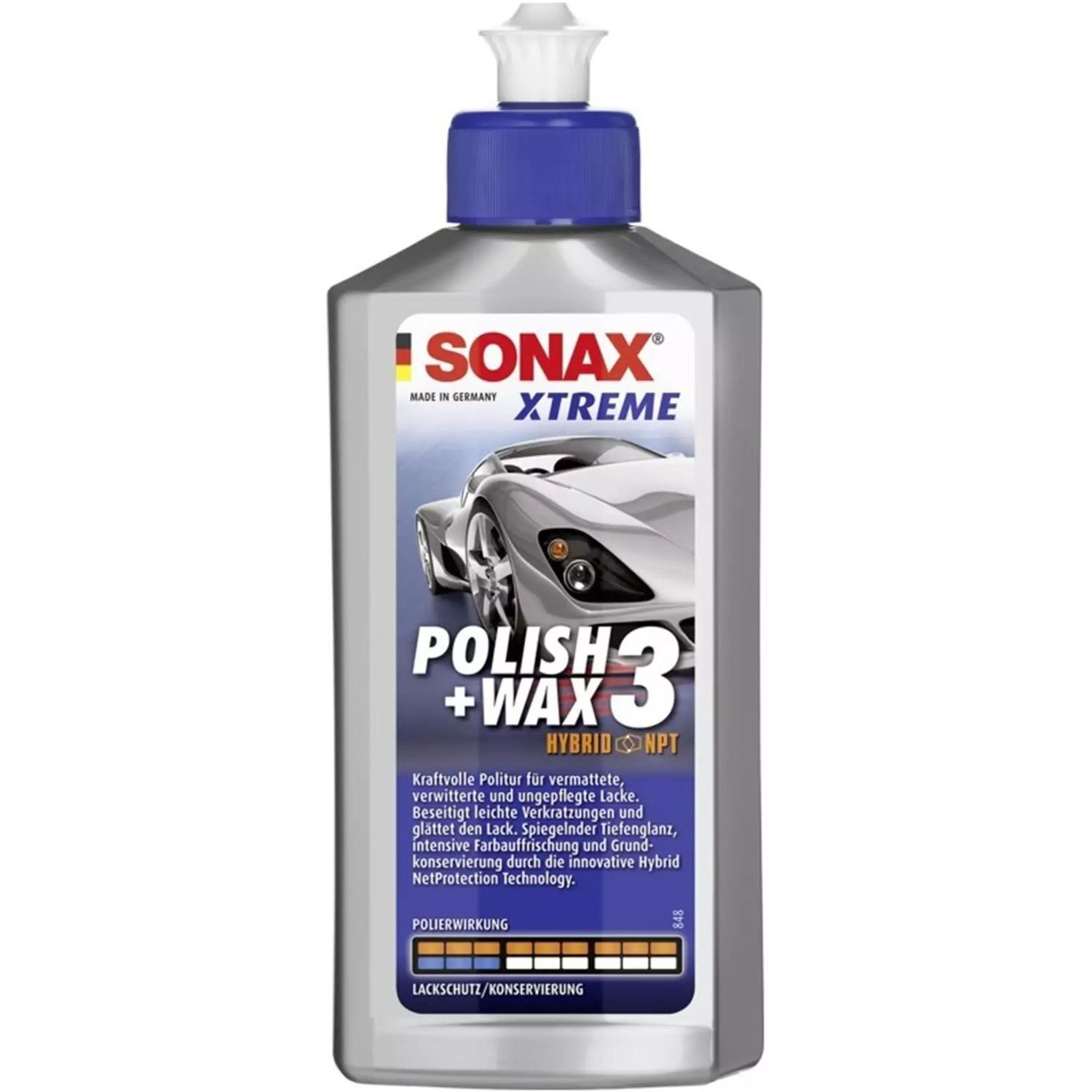 Поліроль Sonax Xtreme Polish Wax 3 Hybrid NPT, з воском, 250 мл - фото 1
